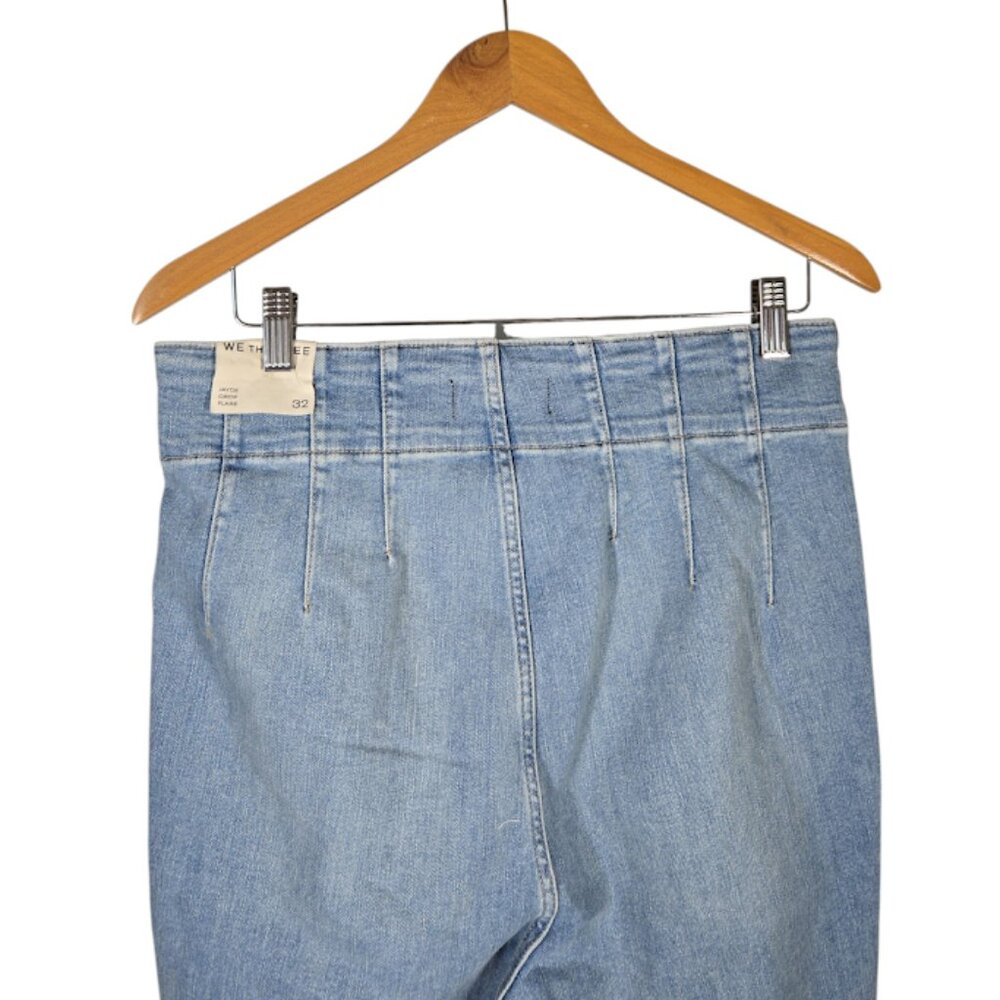 FREE PEOPLE medium blue jayde crop flare jeans Size 32 NWT - Picture 8 of 11